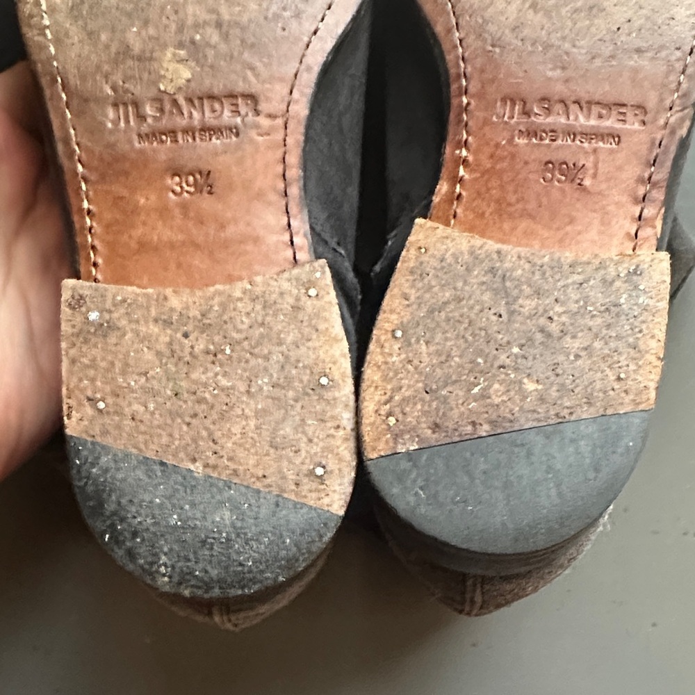 Jil Sander Long Grey Suede Women's Boots size 39.5 Spain (size 9-9.5 US) - Picture 10 of 12